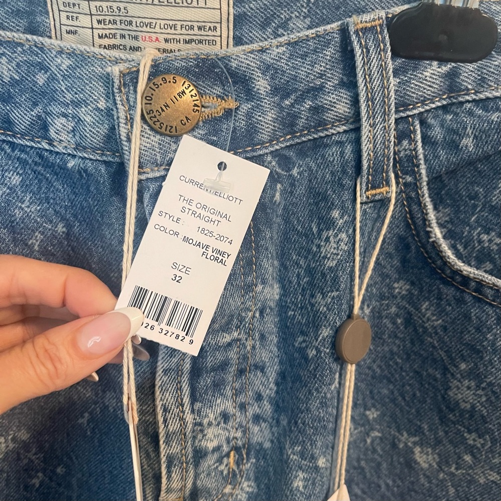 NWT Current Elliott Original Straight Mojave Viney Floral 32 Cottagecore Boho - Picture 4 of 13